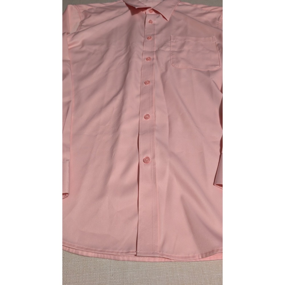 Men's Large Unbranded Pink Sateen Long Sleeve Button Down Shirt NWOT